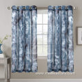 Manual Tie Dye Linen Semi Sheers Navy Curtains